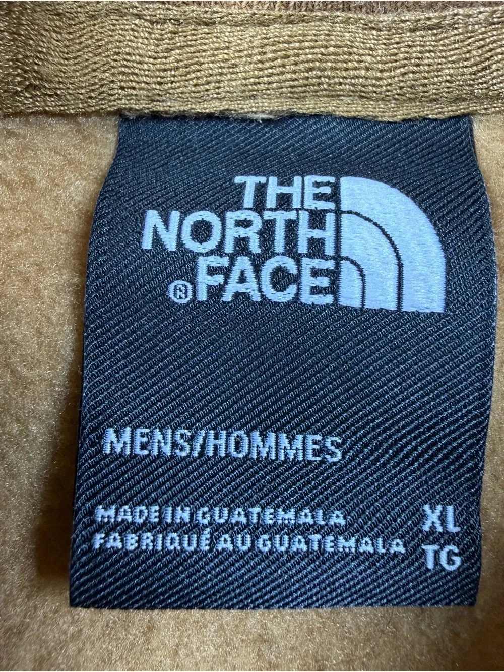 The North Face Half Dome Hoodie Mens XL Camel Tan Pullover Logo